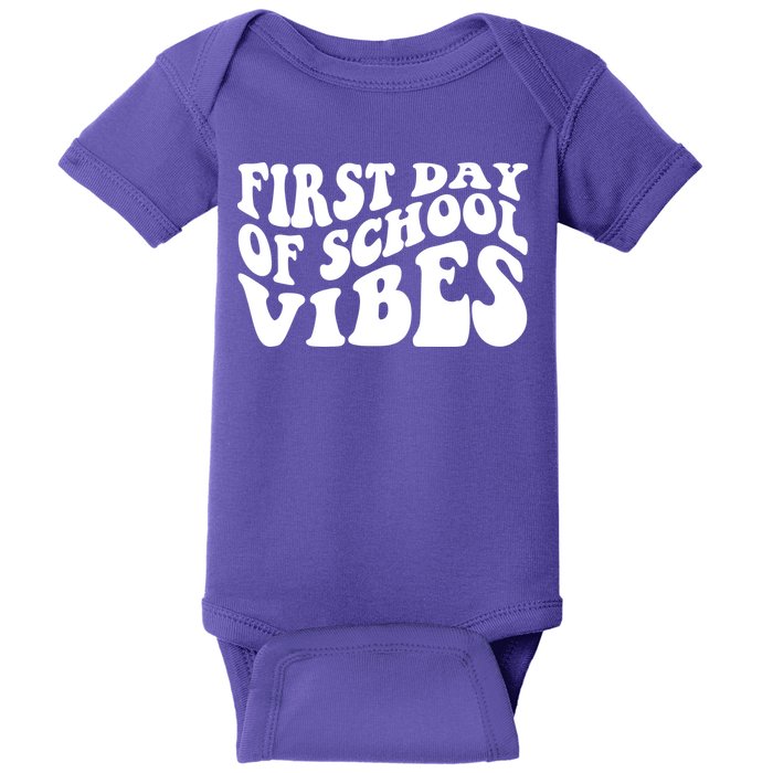 First Day Of School Vibes Retro Baby Bodysuit