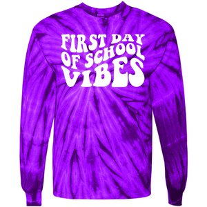 First Day Of School Vibes Retro Tie-Dye Long Sleeve Shirt