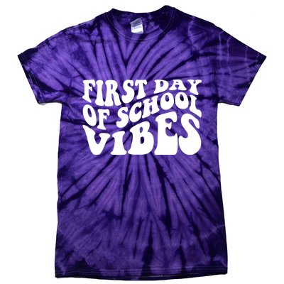First Day Of School Vibes Retro Tie-Dye T-Shirt