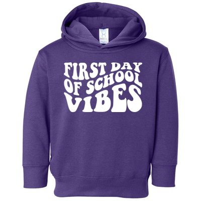 First Day Of School Vibes Retro Toddler Hoodie