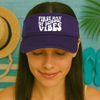 First Day Of School Vibes Retro Visor