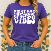 First Day Of School Vibes Retro Womens T-Shirt