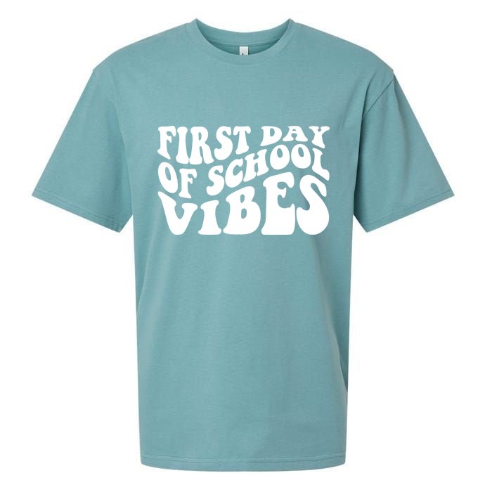First Day Of School Vibes Retro Sueded Cloud Jersey T-Shirt