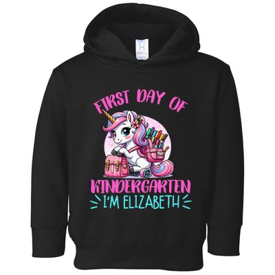 First Day Of Kindergarten IM Elizabeth Toddler Hoodie