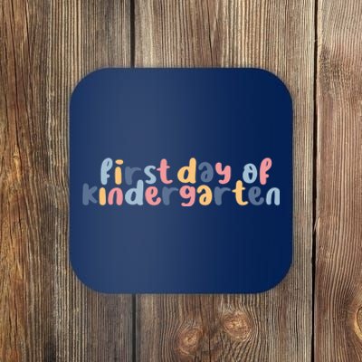 First Day Of Kindergarten Colorful Cute Coaster