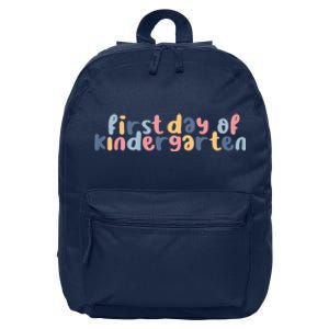 First Day Of Kindergarten Colorful Cute 16 in Basic Backpack