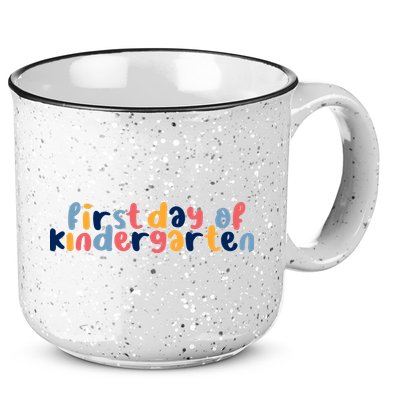 First Day Of Kindergarten Colorful Cute 15oz Campfire Ceramic Mug