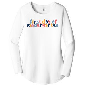 First Day Of Kindergarten Colorful Cute Women's Perfect Tri Tunic Long Sleeve Shirt