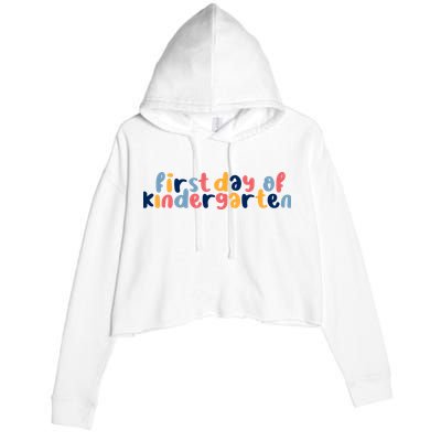 First Day Of Kindergarten Colorful Cute Crop Fleece Hoodie