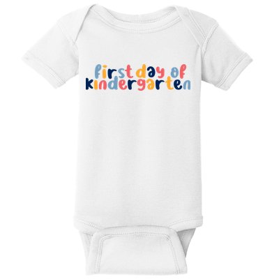 First Day Of Kindergarten Colorful Cute Baby Bodysuit