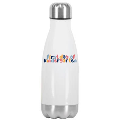 First Day Of Kindergarten Colorful Cute Stainless Steel Insulated Water Bottle