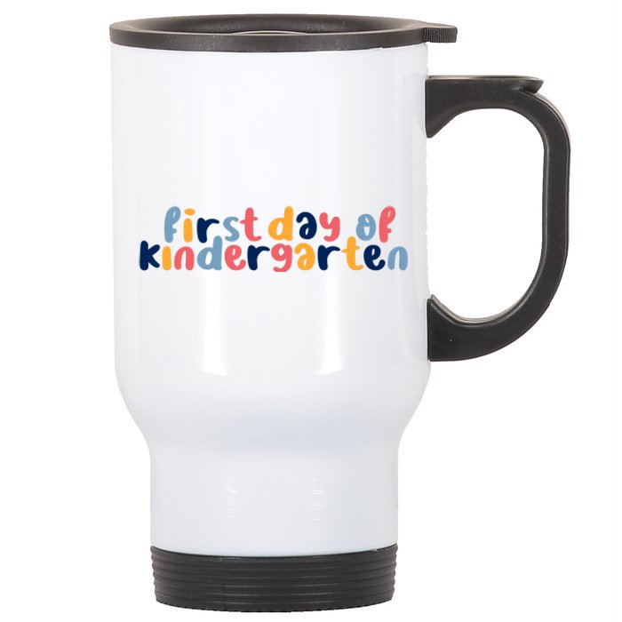 First Day Of Kindergarten Colorful Cute Stainless Steel Travel Mug