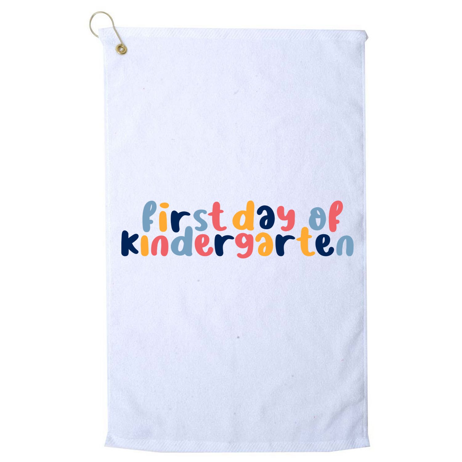 First Day Of Kindergarten Colorful Cute Golf Towel