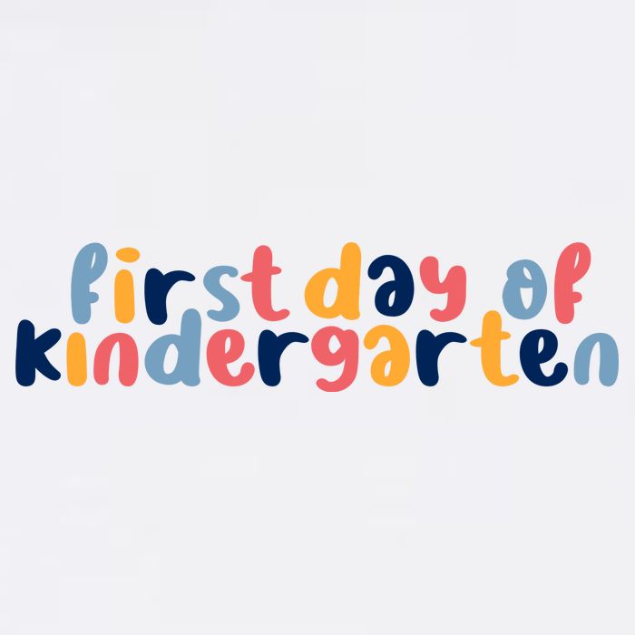 First Day Of Kindergarten Colorful Cute Womens T-Shirt