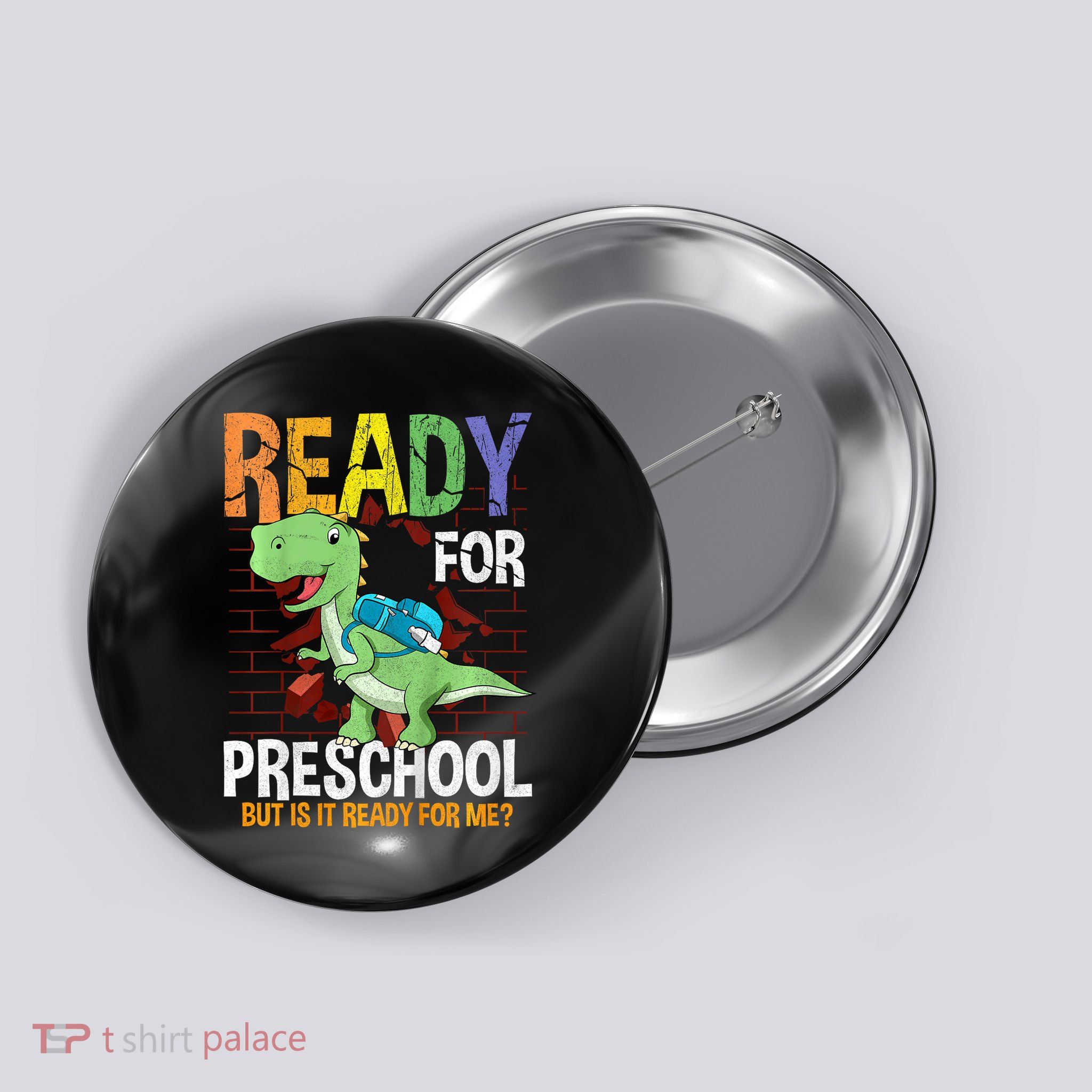 First Day Of Preschool Toddler Boy Ready For Pre School Button