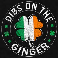 Funny Dibs On The Ginger St Patricks Day Shamrock Ladies PosiCharge Tri-Blend Wicking Tank