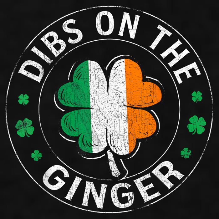 Funny Dibs On The Ginger St Patricks Day Shamrock Ladies PosiCharge Tri-Blend Wicking Tank