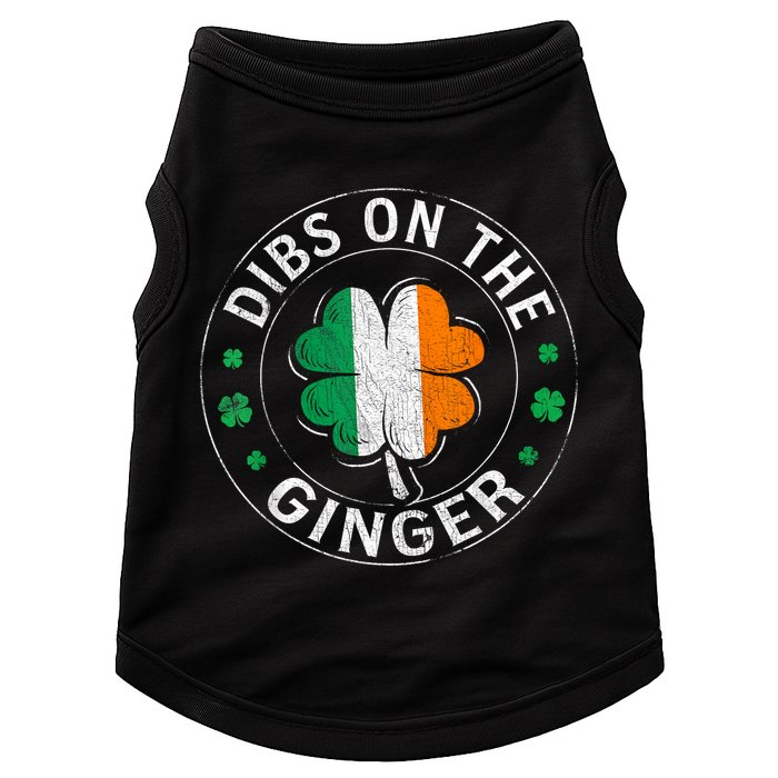 Funny Dibs On The Ginger St Patricks Day Shamrock Doggie Tank