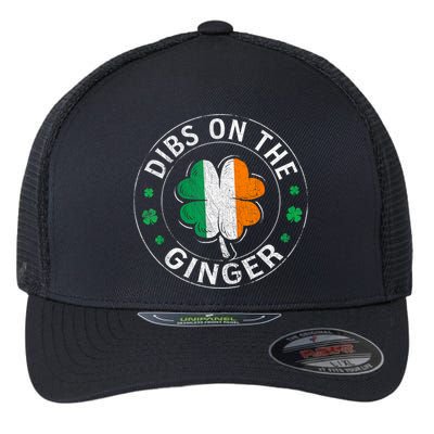 Funny Dibs On The Ginger St Patricks Day Shamrock Flexfit Unipanel Trucker Cap
