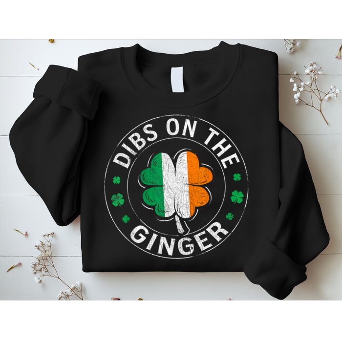 Funny Dibs On The Ginger St Patricks Day Shamrock Sweatshirt
