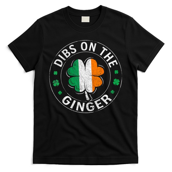 Funny Dibs On The Ginger St Patricks Day Shamrock T-Shirt