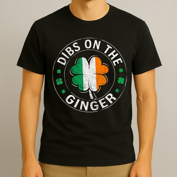 Funny Dibs On The Ginger St Patricks Day Shamrock T-Shirt