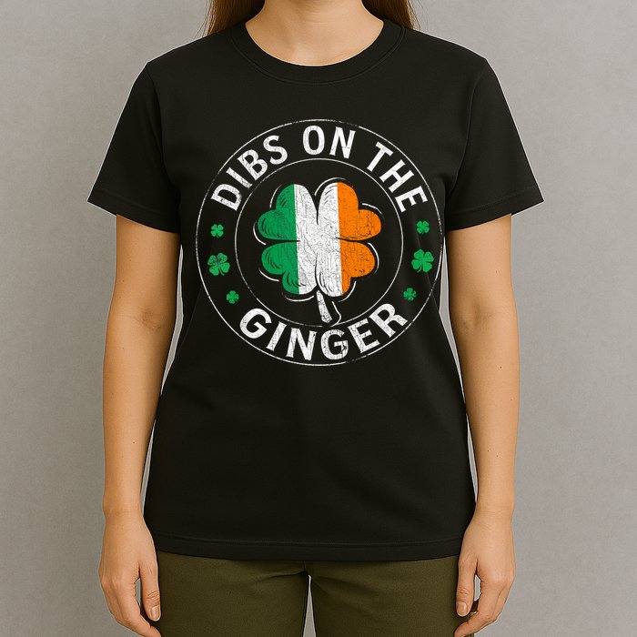 Funny Dibs On The Ginger St Patricks Day Shamrock T-Shirt
