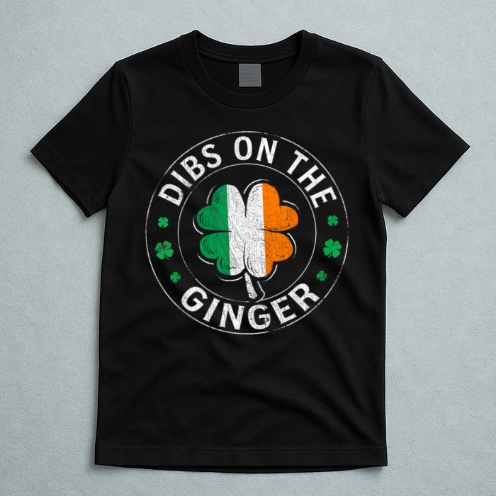 Funny Dibs On The Ginger St Patricks Day Shamrock T-Shirt