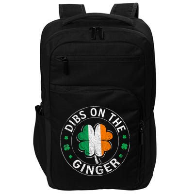Funny Dibs On The Ginger St Patricks Day Shamrock Impact Tech Backpack