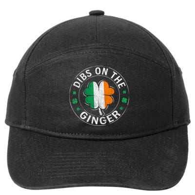 Funny Dibs On The Ginger St Patricks Day Shamrock 7-Panel Snapback Hat