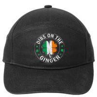 Funny Dibs On The Ginger St Patricks Day Shamrock 7-Panel Snapback Hat