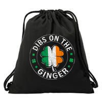Funny Dibs On The Ginger St Patricks Day Shamrock Drawstring Bag