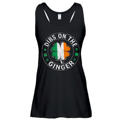 Funny Dibs On The Ginger St Patricks Day Shamrock Ladies Essential Flowy Tank