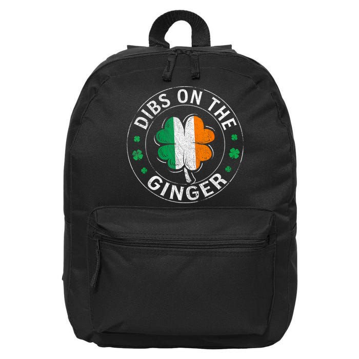 Funny Dibs On The Ginger St Patricks Day Shamrock 16 in Basic Backpack