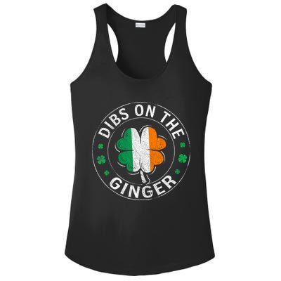 Funny Dibs On The Ginger St Patricks Day Shamrock Ladies PosiCharge Competitor Racerback Tank