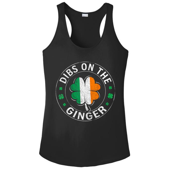 Funny Dibs On The Ginger St Patricks Day Shamrock Ladies PosiCharge Competitor Racerback Tank