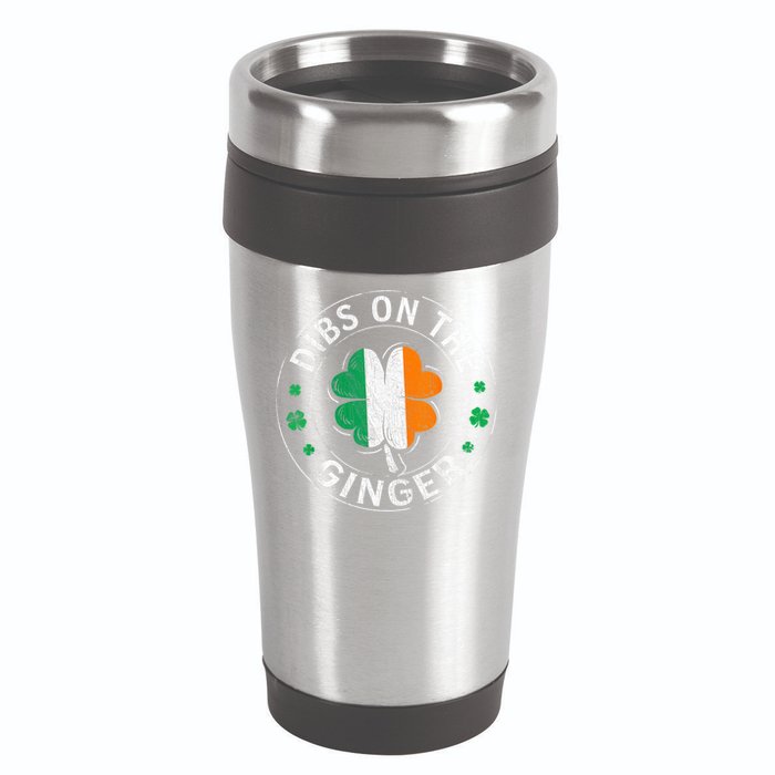 Funny Dibs On The Ginger St Patricks Day Shamrock 16oz Travel Tumbler
