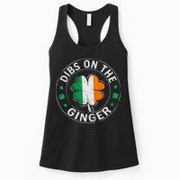Funny Dibs On The Ginger St Patricks Day Shamrock Womens Tank Top