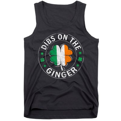 Funny Dibs On The Ginger St Patricks Day Shamrock Tank Top