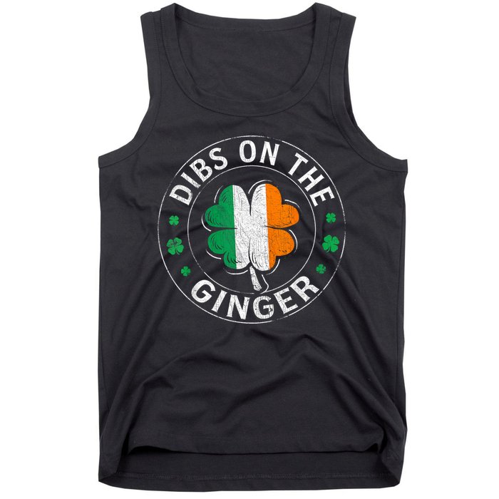 Funny Dibs On The Ginger St Patricks Day Shamrock Tank Top