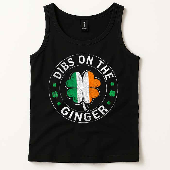 Funny Dibs On The Ginger St Patricks Day Shamrock Tank Top