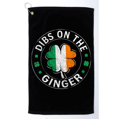 Funny Dibs On The Ginger St Patricks Day Shamrock Golf Towel