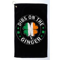 Funny Dibs On The Ginger St Patricks Day Shamrock Golf Towel