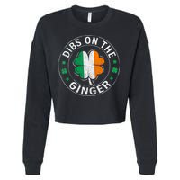 Funny Dibs On The Ginger St Patricks Day Shamrock Cropped Pullover Crew