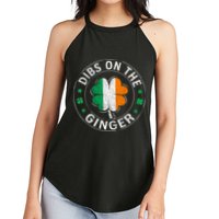 Funny Dibs On The Ginger St Patricks Day Shamrock Women's Perfect Tri Rocker Tank