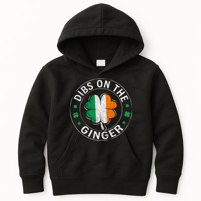 Funny Dibs On The Ginger St Patricks Day Shamrock Kids Hoodie