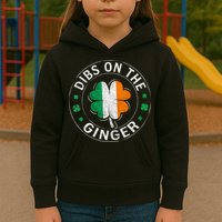 Funny Dibs On The Ginger St Patricks Day Shamrock Kids Hoodie