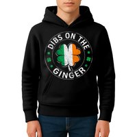 Funny Dibs On The Ginger St Patricks Day Shamrock Kids Hoodie