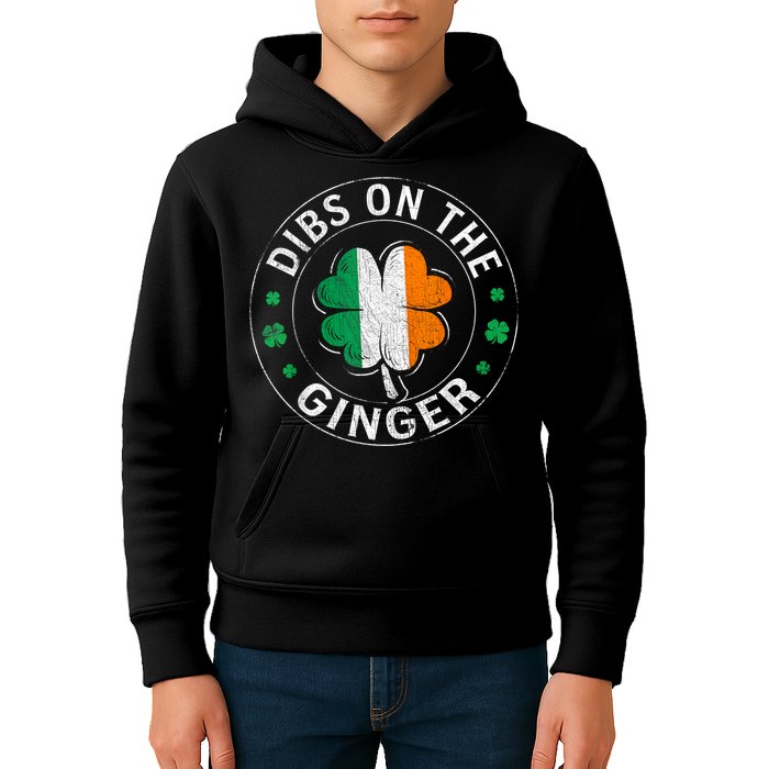 Funny Dibs On The Ginger St Patricks Day Shamrock Kids Hoodie