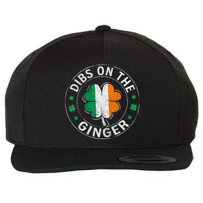Funny Dibs On The Ginger St Patricks Day Shamrock Wool Snapback Cap